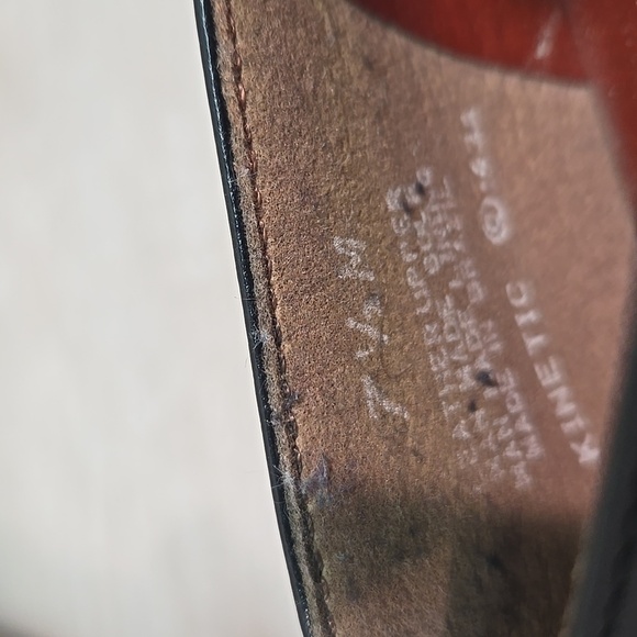 Vintage Nine West Kinetic Leather Y2k Women's Loafers Square Toe Heel Shoes 7.5M - Picture 12 of 12